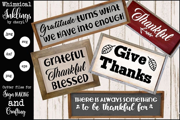 Gratitude SVG set
