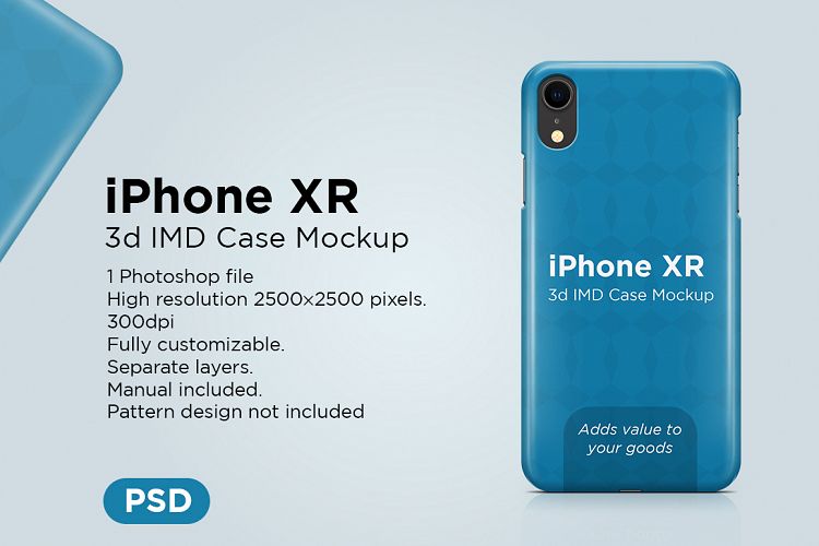 Apple iPhone XR 3d IMD Case Mockup