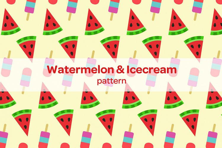Watermelon   Ice cream pattern
