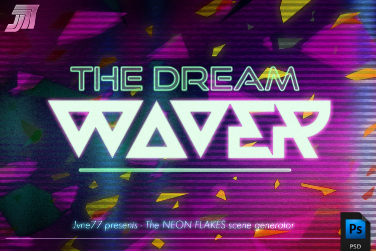 Retrowave NEON Flakes Scene Generator