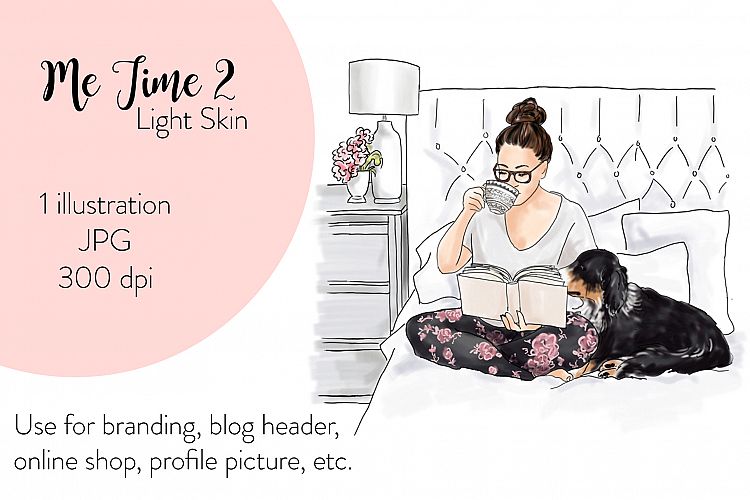 Fashion illustration - Me Time 2 - Light Skin