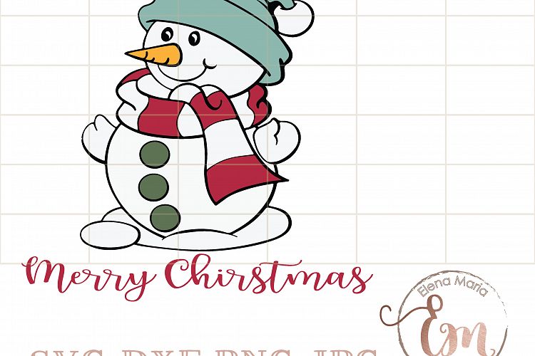 Snowman, Merry Christmas SVG Files, Instant Download, Christmas, Fall, Vector, Cricut or Silhouette, Cut file, Clipart