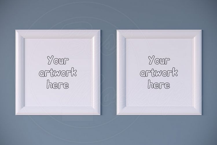 Kit of two white square mock ups
