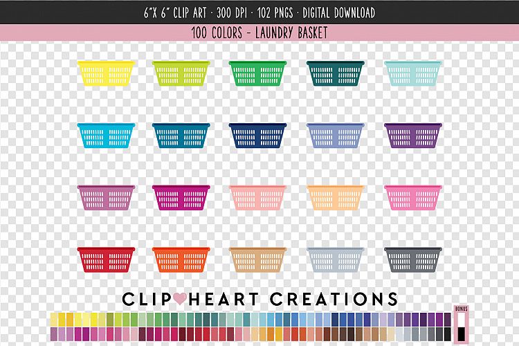 Laundry Basket Clip Art - 100 Clip Art Graphics