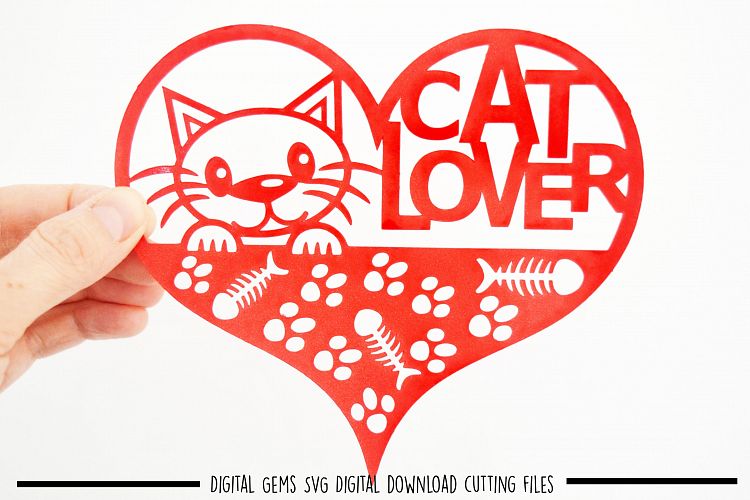 Cat lover paper cut SVG / DXF / EPS files