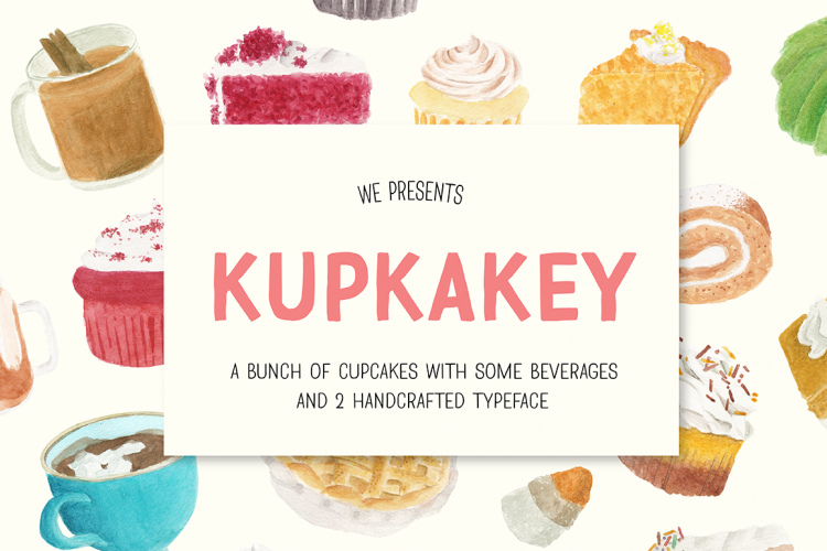 Kupkakey Pack (Fonts + Illustrations)