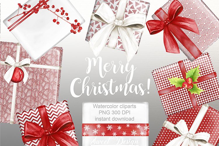 Christmas gifts clipart