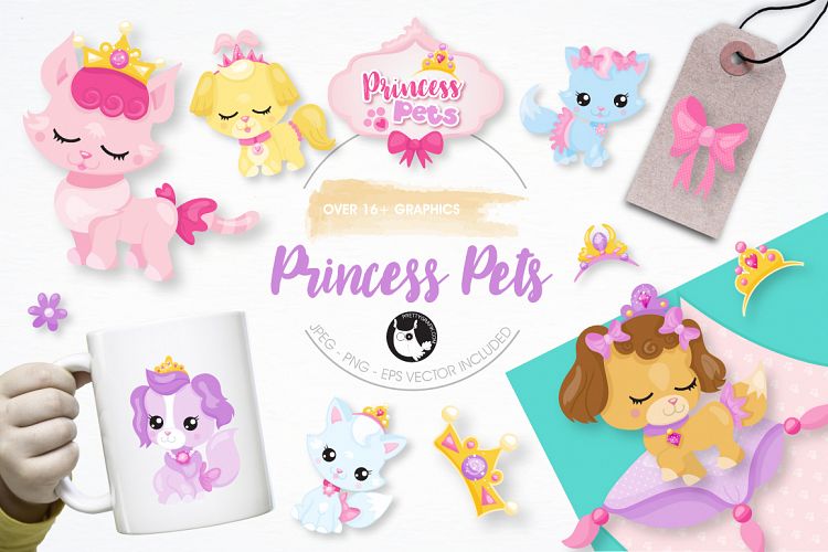 princess pets graphics and illustrations