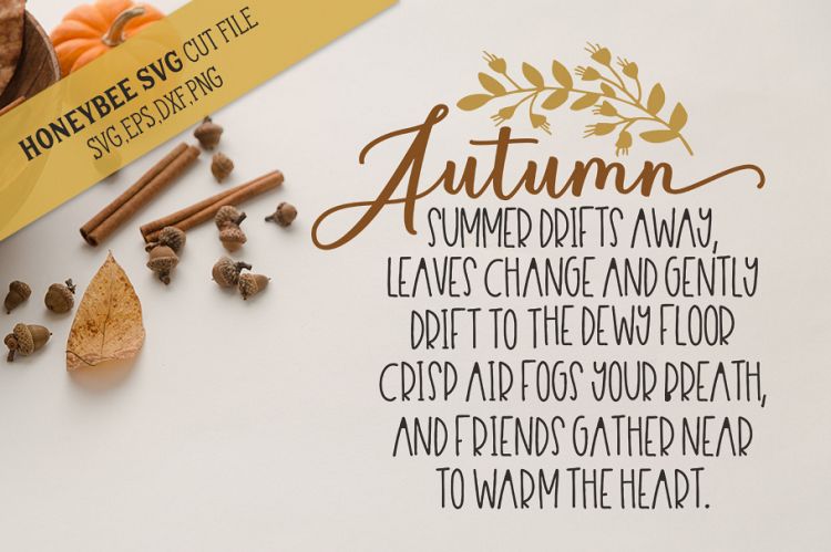 Autumn Warms the Heart SVG Cut File