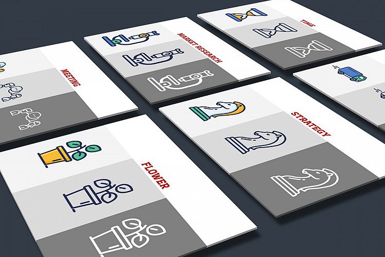 Smart Flat Presentation Icon Set