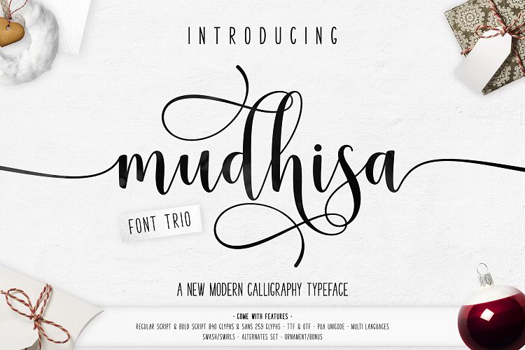 Mudhisa Script Font Trio