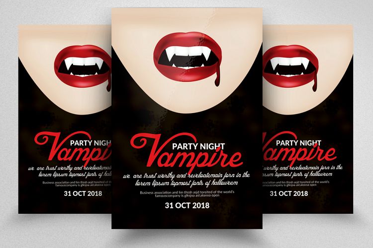 Halloween Vampire Flyer Template