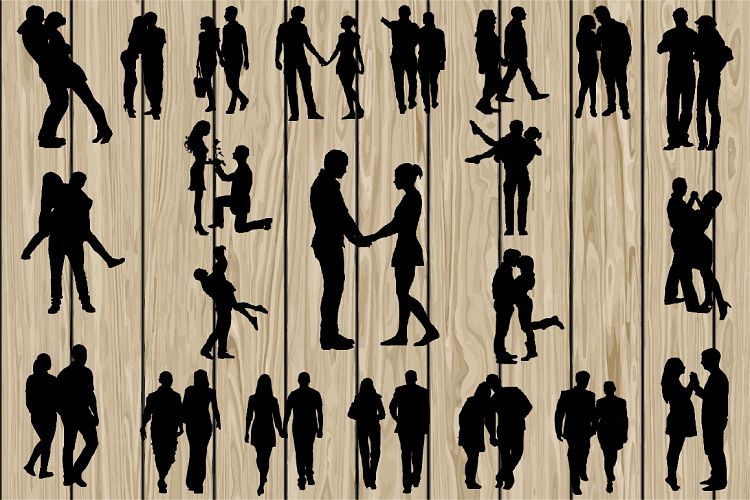 22 valentine Couple SVG, Couple EPS, Couple Vector.