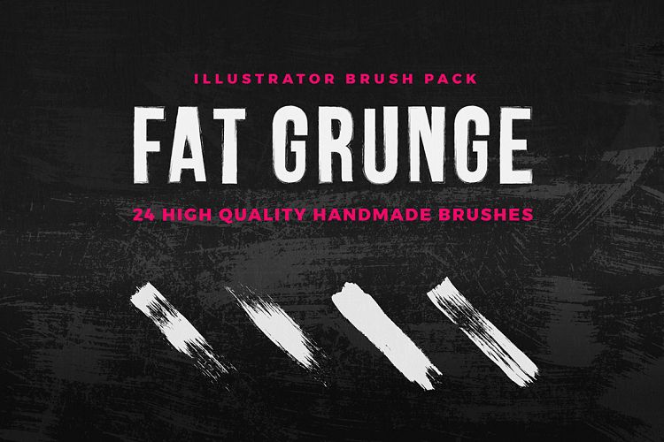 Fat Grunge – Illustrator Brush Pack