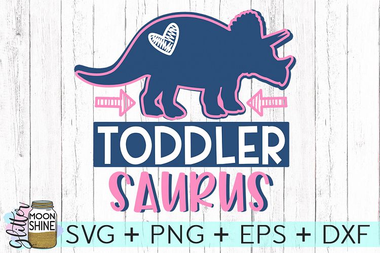 Toddler Saurus SVG DXF PNG EPS Cutting Files