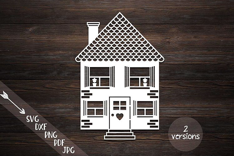 house svg home svg building cut file papercutting template