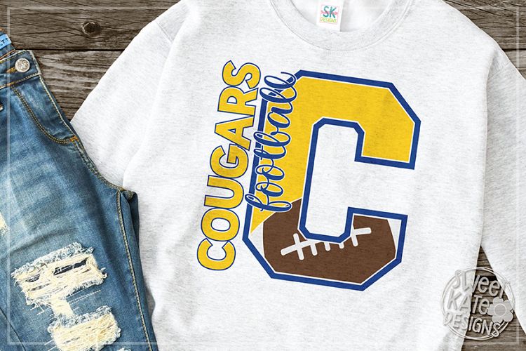 C Cougars Football SVG DXF EPS PNG JPG
