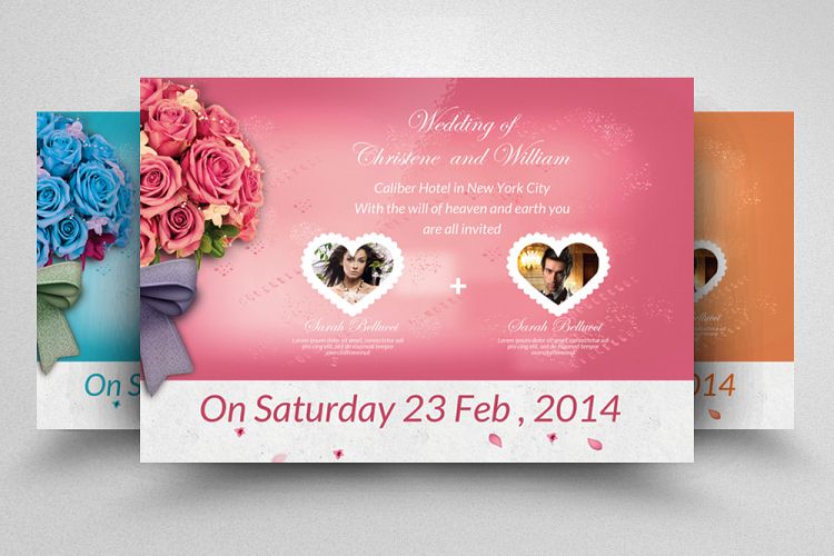 Wedding Invitation Horizontal Flyer