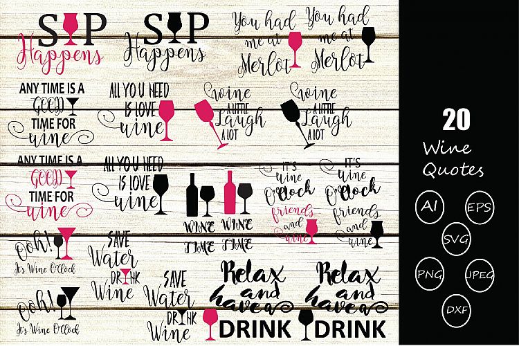 Wine Quotes svg cutting files | quotes svg cutting