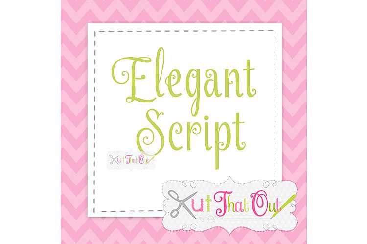 EXCLUSIVE Elegant Script SVG & DXF Cut File