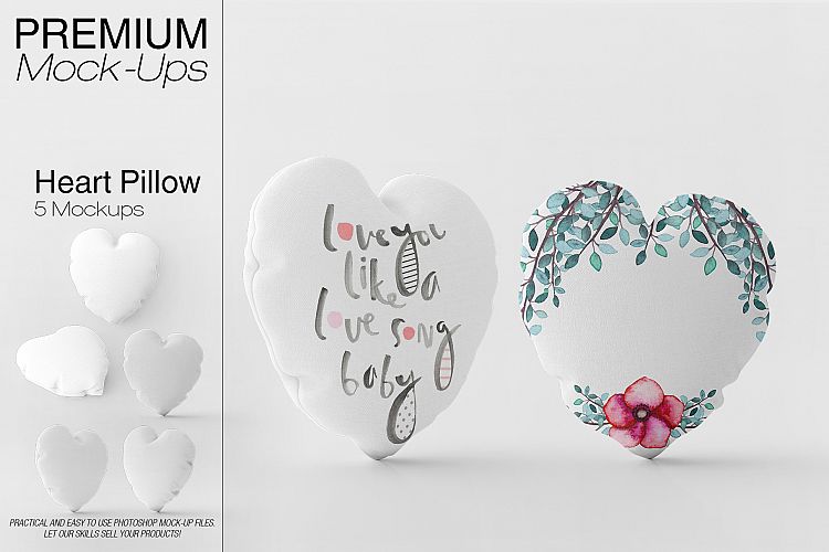 Heart Pillow Mockup