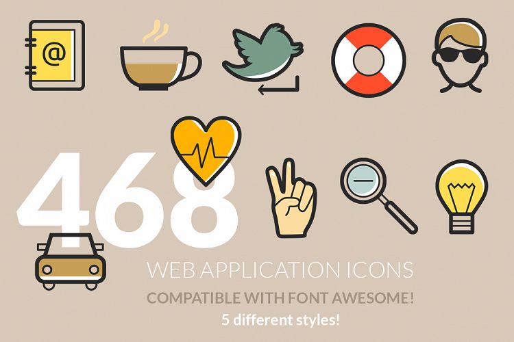 486 Web Application Icons example image 1