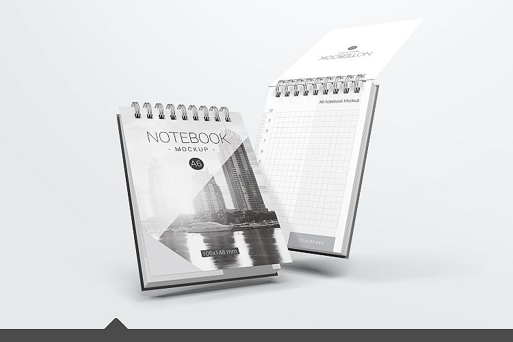 Download A6 Spiral Notebook Mockups