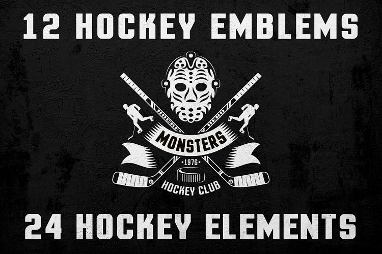 Hockey Logo on Dark