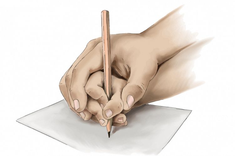 teach kids hand painting vector