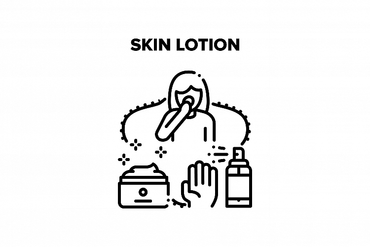 Skin Lotion Vector Black Illustration example image 1