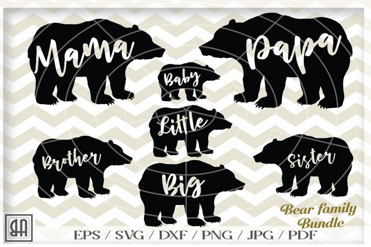 Bear family SVG - Bear svg - Bear family bundle svg