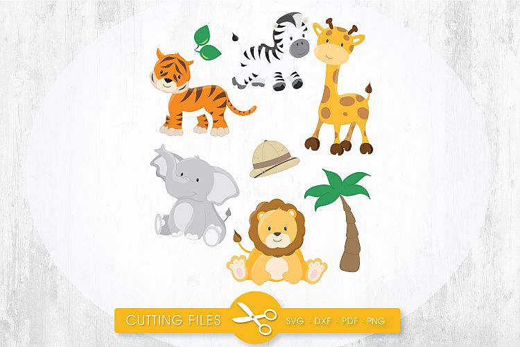 Safari Animals cutting files svg, dxf, pdf, eps included - cut files for cricut and silhouette - Cutting Files SG
