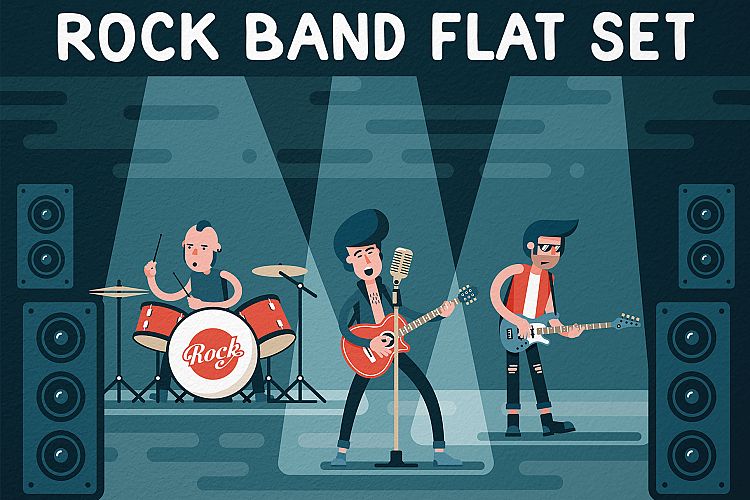 Rock Band Flat Set