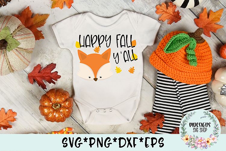 Happy Fall YAll Fox SVG Cut File