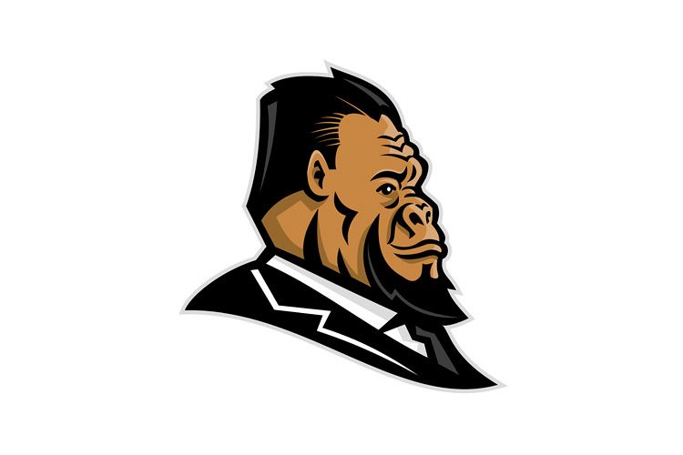 Well-Groomed Gorilla Mascot