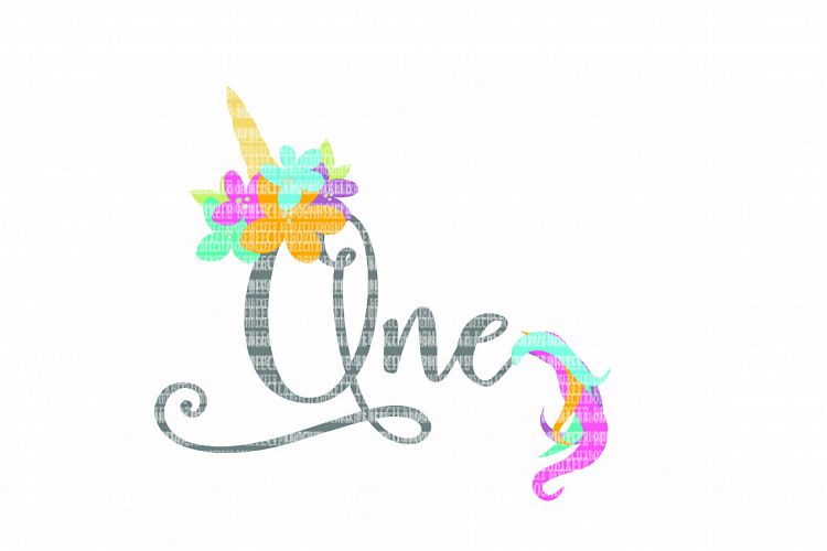 Download Unicorn Birthday One SVG Files Cut Files Heat Transfer Vinyl Scrapbooking Stencil EPS DXF ...