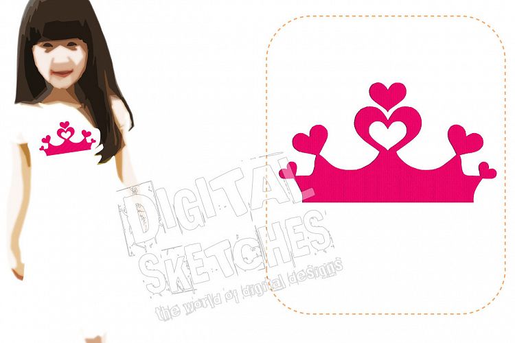 Crown Princess Machine Embroidery Design 5 Sizes