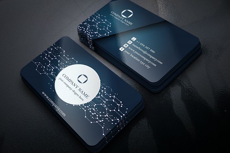 Abstract Business Card (with Electronic Circuit Touch)