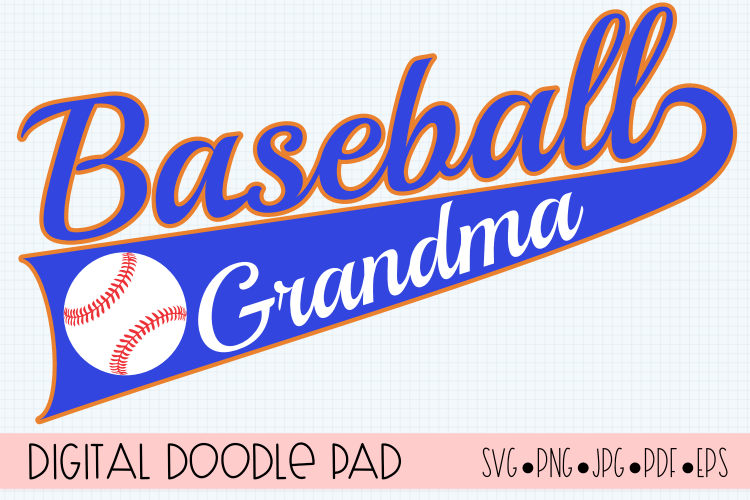 Download Baseball Grandma SVG | Silhouette and Cricut Cut File