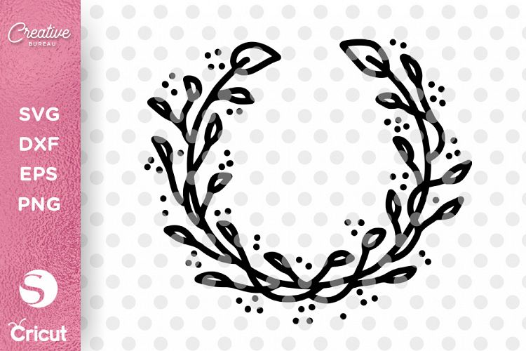 Floral Monogram Frame SVG, Monogram Frame SVG, Floral Wreath