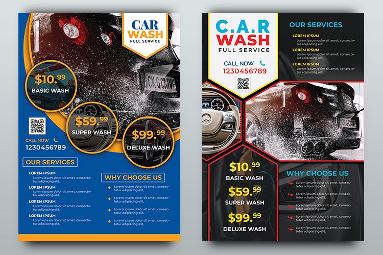 Car Wash Flyer Templates