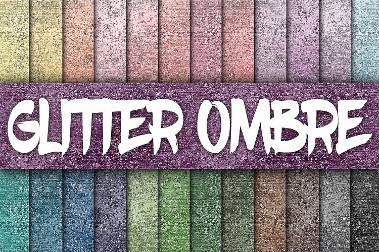Glitter Ombre Digital Paper Textures