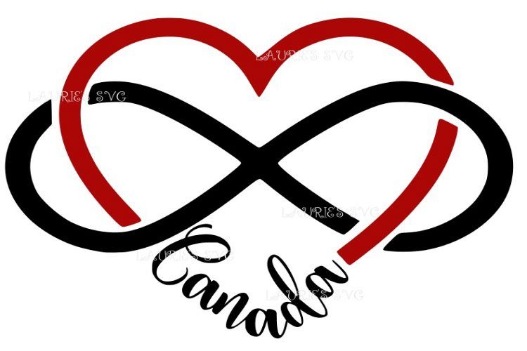 NFINITY HEART CANADA FILE SVG,EPS,DXF,PNG,JPG