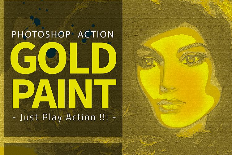 Gold Paint Photo Effect