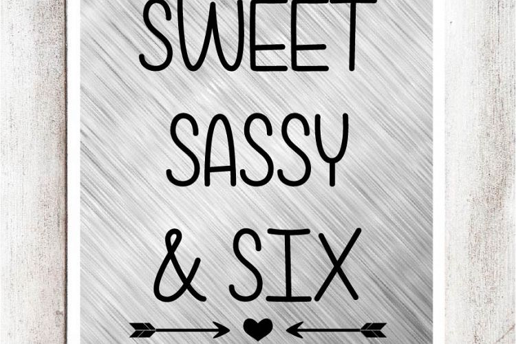 Free Free 147 Sweet Six And Sassy Svg SVG PNG EPS DXF File