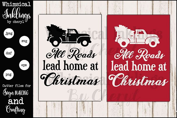 All Roads Christmas Sign SVG