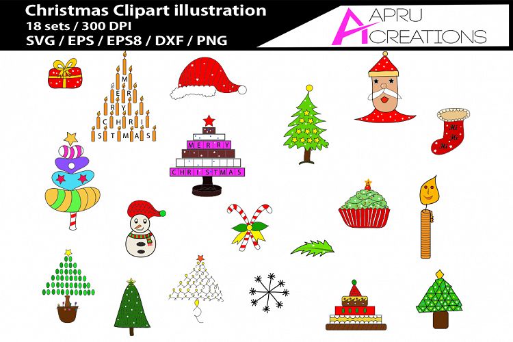 Christmas SVG clip art / printable christmas clipart cut file / christmas silhouette