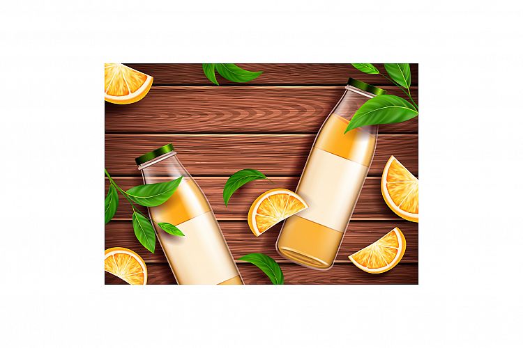 Orange Juice Beverage Creative Promo Banner Vector example image 1