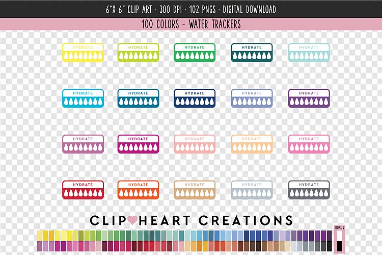 Water Tracker Clip Art - 100 Clip Art Graphics