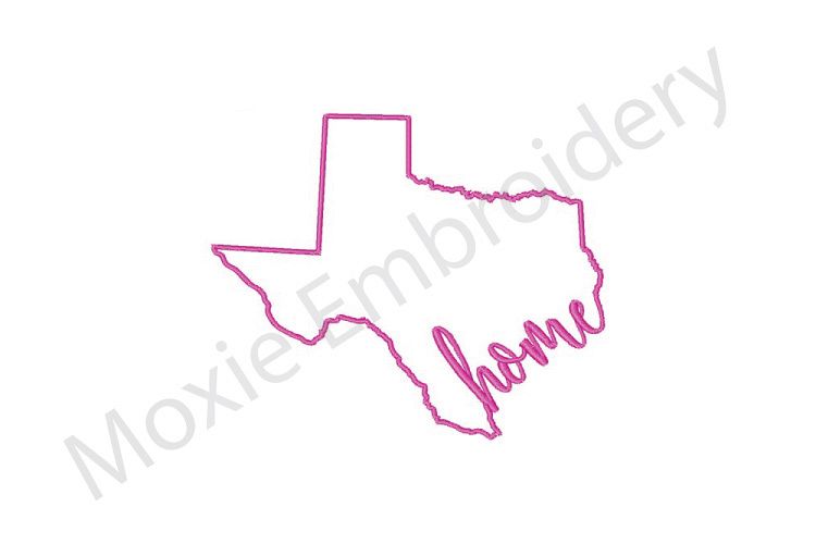State Embroidery Design, Texas Design, Home Design